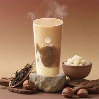 岩香麻薯板栗奶茶