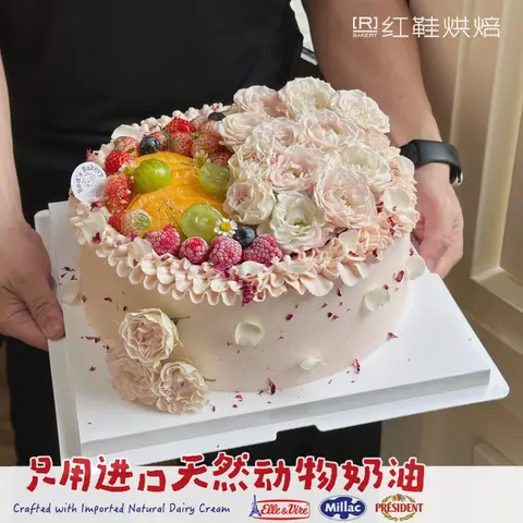 水果，10寸生日蛋糕