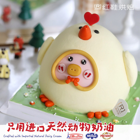 动物卡通款式 #P250125389579591，6寸加高生日蛋糕