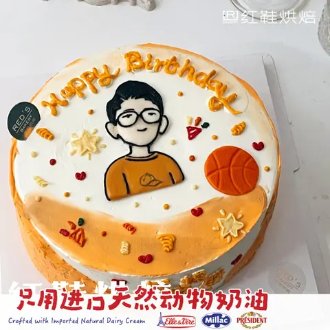 男士生日款式 #P231001343356825，8寸生日蛋糕