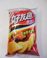 好丽友好友趣凹凸薯片泡菜味45克