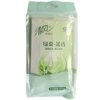 清风-柔湿巾 绿茶茉香12片